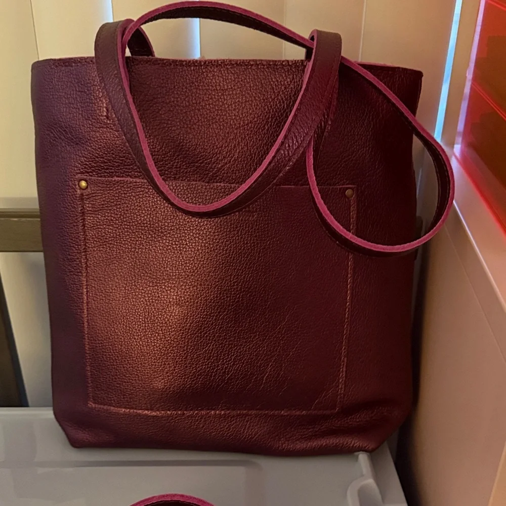 Portland Leather Goods - Full Size Cross Body zipper - ultraviolet - Picture 2 of 10